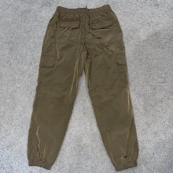 GOOD AMERICAN NYLON PARACHUTE CARGO JOGGER PANTS Chocolate Brown Size 2 = Medium - Picture 6 of 15